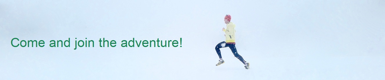 running man snow